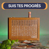 EcoSave | Tirelire en bois avec figures gravées