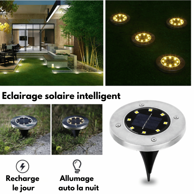 EverGlow | Lampe LED solaire pour sol de jardin sans fil