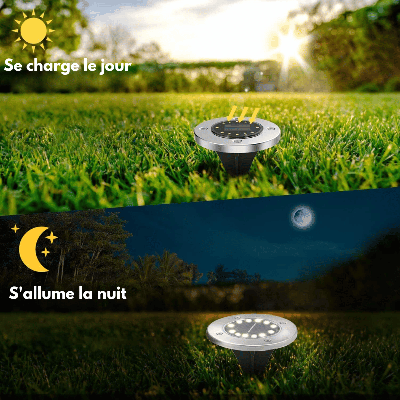 EverGlow | Lampe LED solaire pour sol de jardin sans fil