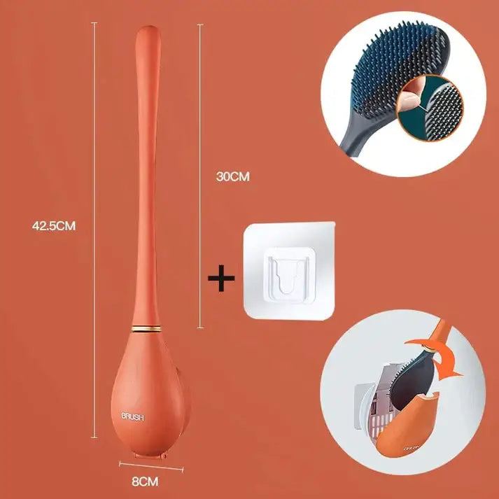 Brosse WC en Silicone élégante et hygiénique - SleekScrub™