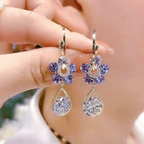 Azélie™ | Boucles d'oreilles fleur de Crystal